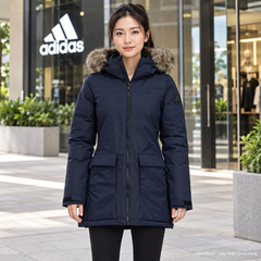 Áo Khoác Nữ Adidas Chính Hãng - PARKA XPLORIC - Navy | JapanSport - CY8608