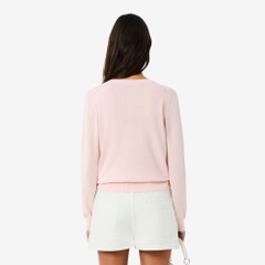 Áo Phông Lacoste nữ Chính hãng - Seamless Knit V Neck Sweater - Màu Hồng | JapanSport AF3964-51-ADY