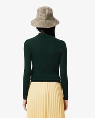 Áo Polo Lacoste nữ Chính hãng - Wool Jersey Polo Collar Sweater - Màu Xanh | JapanSport AF4006-51-YZP