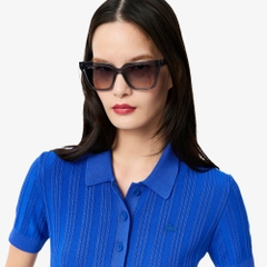Áo Polo Lacoste nữ Chính hãng - Ribbed Knit Polo Collar Sweater - Màu Xanh | JapanSport AF4142-51-C4X