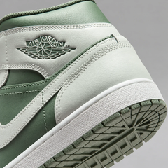 Giày Nike Nam Chính Hãng - Air Jordan 1 Mid - Màu Trắng Xanh | JapanSport DQ8426 107