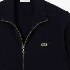 Áo Khoác Lacoste Chính hãng - Men's Wool Zip-Up Sweater - Màu Navy | JapanSport AH5181-51-166