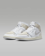 Giày Nike Nam Chính Hãng - Air Jordan 1 Mid SE Craft - Trắng | JapanSport DM9652-120
