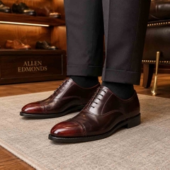 Giày Allen Edmonds Nam Chính Hãng - Men's Brady - Màu Nâu đen | JapanSport 7734