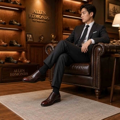 Giày Allen Edmonds Nam Chính Hãng - Men's Brady - Màu Nâu đen | JapanSport 7734