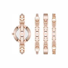 Set Đồng hồ Anne Klein Nữ Chính hãng - Bangle Watch and Bracelet Set - AK/5142BHST - Màu vàng hồng | JapanSport