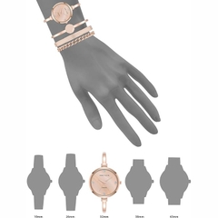 Set Đồng hồ Anne Klein Nữ Chính hãng - Bangle Watch and Bracelet Set - AK/5142BHST - Màu vàng hồng | JapanSport