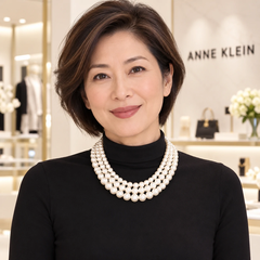 Vòng giả ngọc trai Nữ Anne Klein Chính Hãng - Giả Ngọc Trai 3 Tầng, Tông Vàng Sang Trọng | JapanSport  60507451