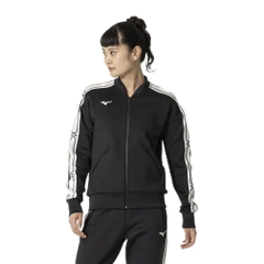 Áo Mizuno Chính Hãng - MC Line Stretch Sweat Track Jacket - Đen | JapanSport 32MCB335-09