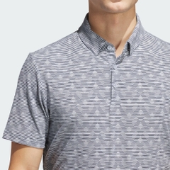 Áo Polo Adidas Nam Chính Hãng - Go-To Printed Stripe Polo Shirt - Màu xanh | JapanSport JP2329