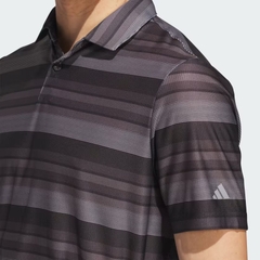 Áo Polo Adidas Nam Chính Hãng - ULTIMATE365 HEAT.RDY STRIPE - Đen/Xám  | JapanSport IV7200