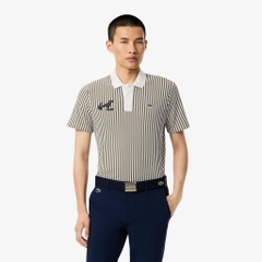 Áo Polo Golf Lacoste Nam Chính hãng -  Dáng Rộng Sọc Điều Hòa Nhiệt Độ - Màu Xanh | JapanSport DH4803-51-J1Y