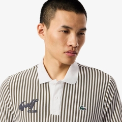 Áo Polo Golf Lacoste Nam Chính hãng -  Dáng Rộng Sọc Điều Hòa Nhiệt Độ - Màu Xanh | JapanSport DH4803-51-J1Y
