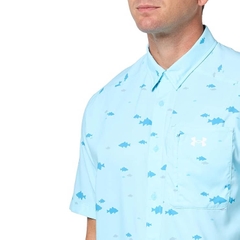 Áo Sơ mi Under Armour Chính hãng - Dockside Short Sleeve T-Shirt - Màu Xanh | JapanSport 376577-494
