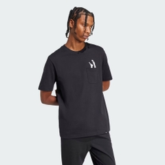 Áo Phông Adidas Nam Chính Hãng - Áo Thun Có Túi Lounge – Graphic Dép adidas - Màu Đen | JapanSport JC5283