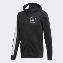Áo Khoác Adidas Chính Hãng - 3-STRIPES PIQUÉ HOODIE - Đen | JapanSport FL3607