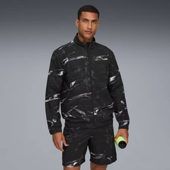Áo Khoác Puma Chính Hãng - Running Velocity AOP Jacket Men's Running Wear Jersey - Màu Đen | JapanSport 528234-01