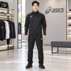 Bộ thể thao nam Asics Chính hãng - Training Jacket Slim và Cross Pants- Màu Xanh | JapanSport 2031A778 + 2031C002-002