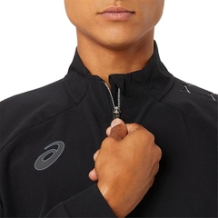 Áo Khoác Asics Chính Hãng - Soccer Wear Stretch Cross Soccer Full Zip Jacket - Màu đen | JapanSport 2101A263-001