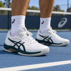 Giày Tennis Asics Nam Chính hãng - GAME FF | Nam | White/Saxon Green | JapanSport 1041A489-100