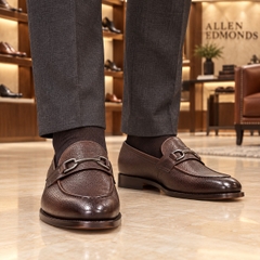Giày Allen Edmonds Nam Chính Hãng - SIDNEY, DARK BROWN LE - Màu Nâu | JapanSport 8325