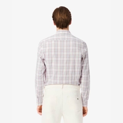 Áo Sơ Mi Lacoste Chính Hãng - Slim Fit Stretch Plaid Shirt - Màu Hồng | JapanSport CH3745-51-CCI