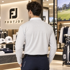 Áo Polo FOOTJOY Chính Hãng - Outline Print Long Sleeve Mesh Polo - MÀU TRẮNG | JapanSport    32185   FJ-F24-S04