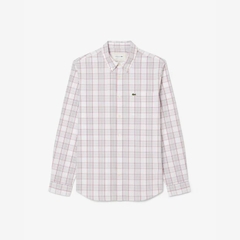 Áo Sơ Mi Lacoste Chính Hãng - Slim Fit Stretch Plaid Shirt - Màu Hồng | JapanSport CH3745-51-CCI