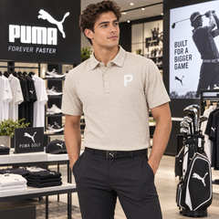 Áo Polo Golf Puma Nam Chính Hãng - Golf P Polo Jacquard - Màu Nâu | JapanSport  627644-02