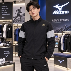 Áo Khoác Mizuno Chính Hãng - Men's Training Cloth Jacket  - Màu Đen | JapanSport K2JCB130-09