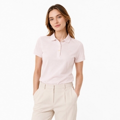 Áo Polo Lacoste nữ Chính hãng - L.12.D Slim Fit Stretch Petit Piqué - Màu Hồng | JapanSport PF5462-51-T03