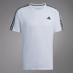Áo Phông Adidas Nam Chính Hãng - Own the Run 3-Stripes Tee - Màu Trắng  | JapanSport IQ3835