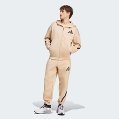 Áo Khoác Adidas Nam Chính Hãng - ZNE Track Jacket with Hood and Full-Body Zip Closure  - Màu Be | JapanSport JF2445