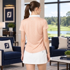 Áo Polo Nữ Foot joy Chính Hãng - Citrus Print Short Sleeve Rib Collar Shirt - Màu Cam | JapanSport 34835 FJW-S25-S11