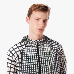 Áo Khoác Lacoste Chính hãng - Men's Lightweight Crocodile Print Sport Jacket - Màu Trắng/Đen | JapanSport BH8918-51-AJ8
