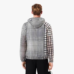 Áo Khoác Lacoste Chính hãng - Men's Lightweight Crocodile Print Sport Jacket - Màu Trắng/Đen | JapanSport BH8918-51-AJ8