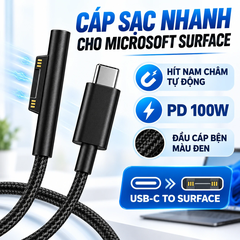 Bộ Sạc Nhanh dành cho Surface của UGREEN chính hãng 45W GaN + Cáp USB-C to Surface Connect 100W Dài 1.8m – Màu đen | JapanSport