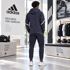 Bộ thể thao nam Adidas Chính Hãng - DESIGNED FOR GAMEDAY- Xanh/Đen | JapanSport IC8046 HE5039