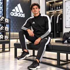 Bộ Thể Thao Adidas Nam Chính Hãng - Tiro Essentials – Màu Đen | JapanSport H60019 + H59990