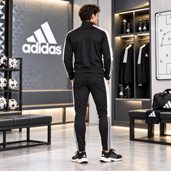 Bộ Thể Thao Adidas Nam Chính Hãng - Tiro Essentials – Màu Đen | JapanSport H60019 + H59990