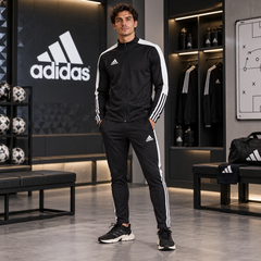 Bộ Thể Thao Adidas Nam Chính Hãng - Tiro Essentials – Màu Đen | JapanSport H60019 + H59990