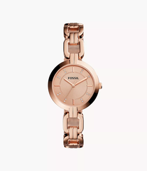 Đồng hồ Nữ Fossil Chính hãng - Kerrigan 32mm Rose Gold – Máy Quartz, Dây Thép Đính Đá | JapanSport BQ3206