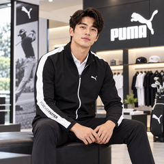Áo Khoác Puma Chính Hãng -  PF Stretch Wind Mix FZ Jacket - Màu Đen  | JapanSport 630308-01