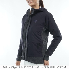 Áo Khoác Puma Chính Hãng - PUMA Golf Shadowcat Women’s Hybrid Hooded Jacket - Màu Xanh| JapanSport 635827-02