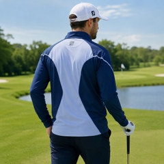 Áo Khoác FOOTJOY Chính Hãng - Long-Sleeve Full-Zip Jacket Lightweight Stretch Water-Repellent - Màu Navy | JapanSport 81819-FJ-S24-M13