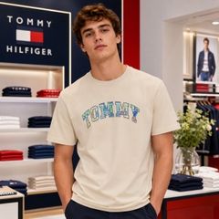 Áo Phông Tommy Hilfiger Chính Hãng - Billboard Logo Tee Shirt T-Shirt - Màu Be | JapanSport TBMJA04F-214