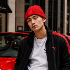 Mũ len Puma Chính Hãng - Scuderia Ferrari Logo Red Beanie - Màu Đỏ | JapanSport 025545-02