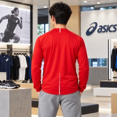 Áo Khoác Asics Chính Hãng - Soccer Team Long Sleeve Training Shirt - Màu Đỏ | JapanSport 2101A054-600