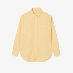 Áo Sơ mi Nữ Lacoste Chính hãng - Oversized Cotton Button Down - Màu Vàng | JapanSport CF0215-51-361