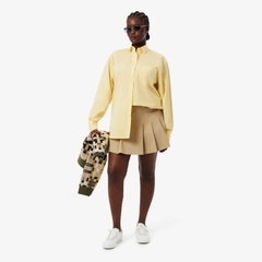Áo Sơ mi Nữ Lacoste Chính hãng - Oversized Cotton Button Down - Màu Vàng | JapanSport CF0215-51-361